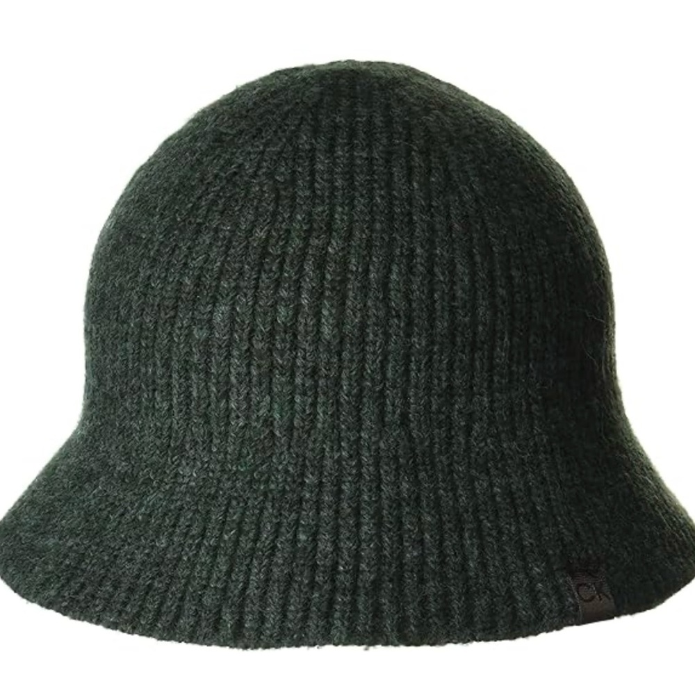 Calvin Klein Women's Soft Knit Bucket Hat Black One Size green